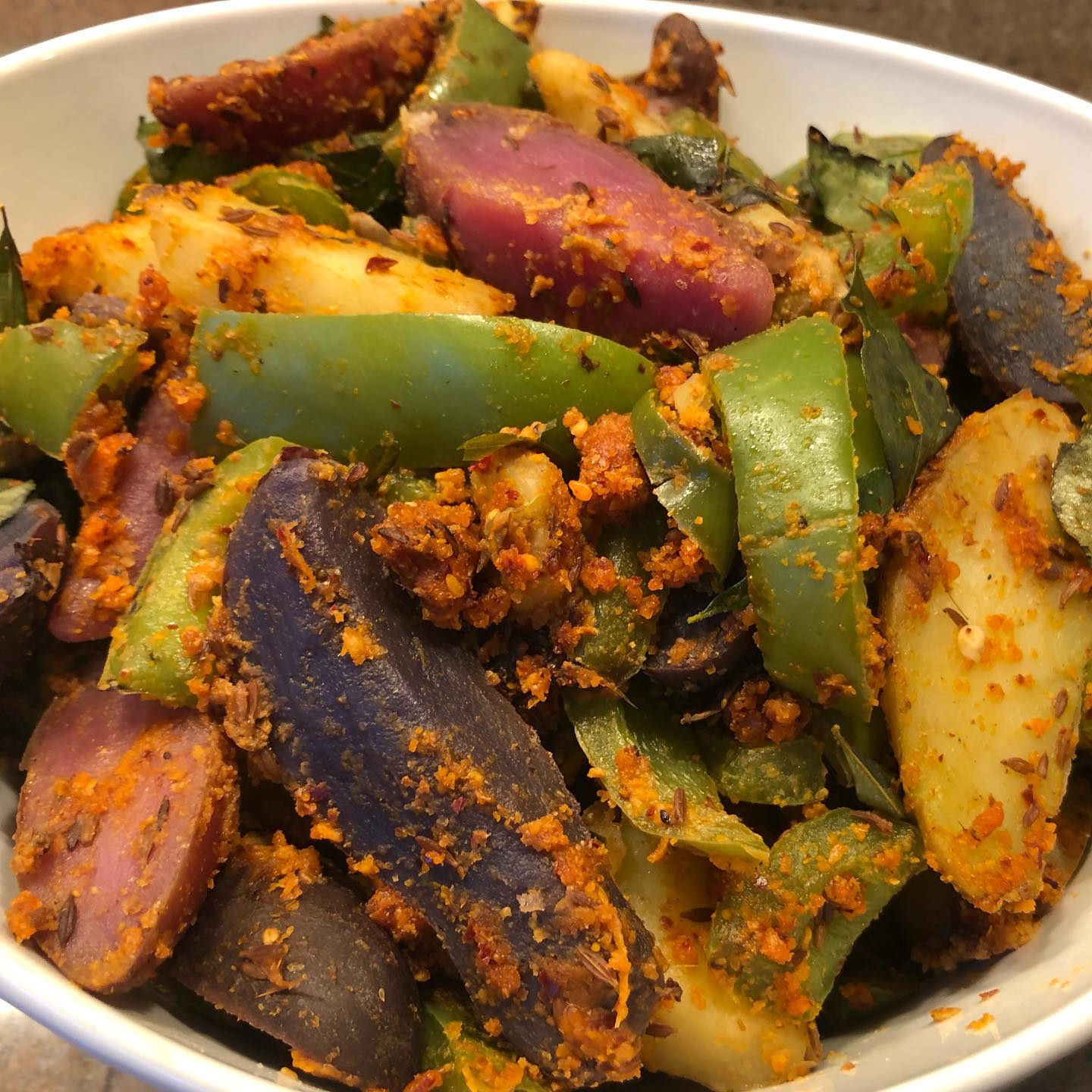 Potatoes &amp; Capsicum Stir Fry Plant Based Los Angeles
